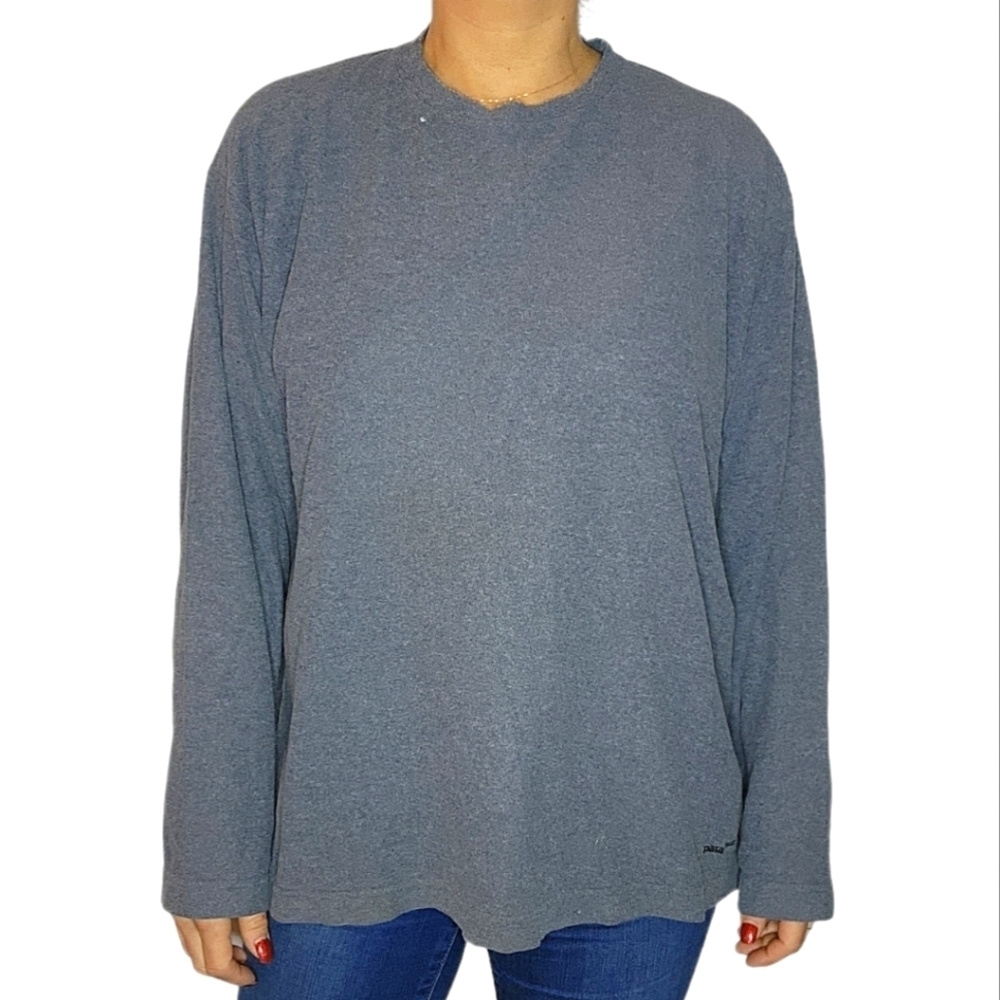 Patagonia Synchilla Pullover Sweater Blue Large/ X Large Loose Fit Crew Neck